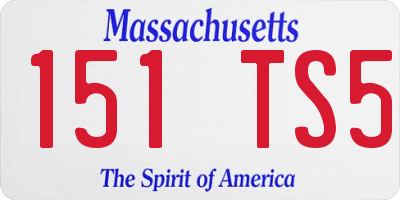 MA license plate 151TS5