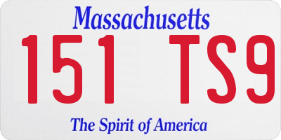 MA license plate 151TS9
