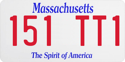 MA license plate 151TT1