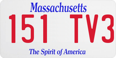 MA license plate 151TV3