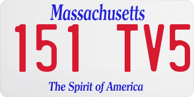 MA license plate 151TV5
