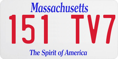 MA license plate 151TV7