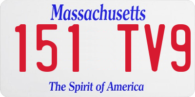 MA license plate 151TV9