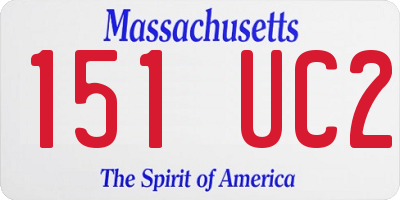MA license plate 151UC2