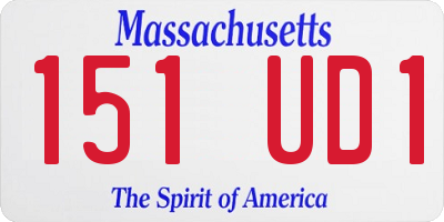 MA license plate 151UD1