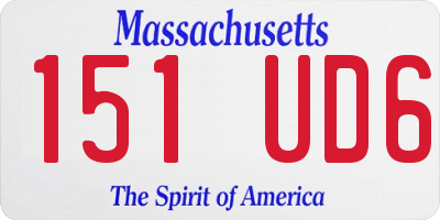 MA license plate 151UD6