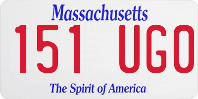 MA license plate 151UG0