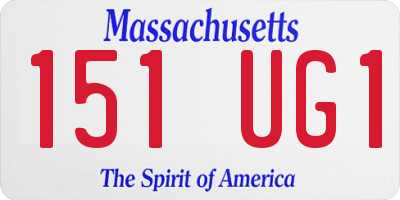 MA license plate 151UG1