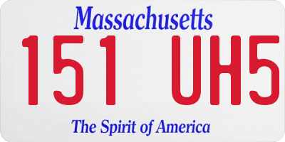 MA license plate 151UH5