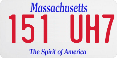 MA license plate 151UH7