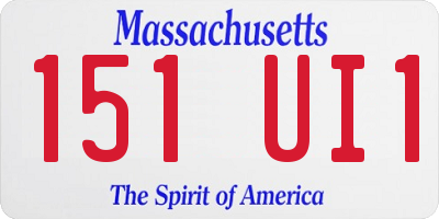 MA license plate 151UI1