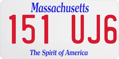 MA license plate 151UJ6