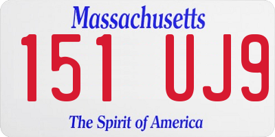 MA license plate 151UJ9