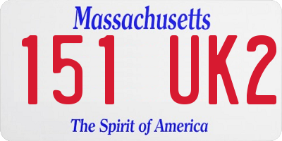 MA license plate 151UK2