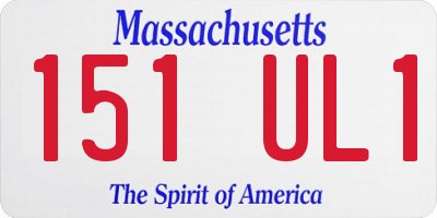 MA license plate 151UL1