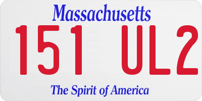 MA license plate 151UL2