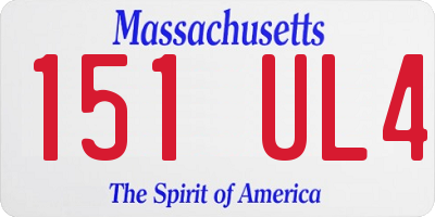 MA license plate 151UL4
