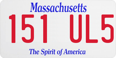 MA license plate 151UL5