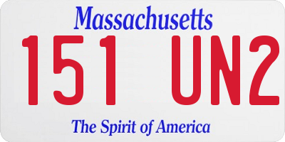 MA license plate 151UN2