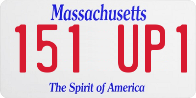 MA license plate 151UP1