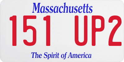 MA license plate 151UP2
