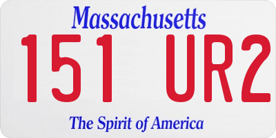 MA license plate 151UR2
