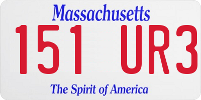 MA license plate 151UR3