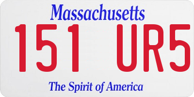 MA license plate 151UR5