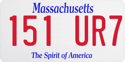 MA license plate 151UR7