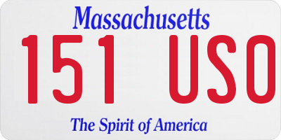 MA license plate 151US0