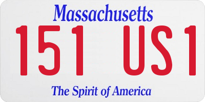 MA license plate 151US1