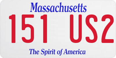 MA license plate 151US2