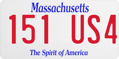 MA license plate 151US4