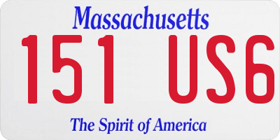 MA license plate 151US6