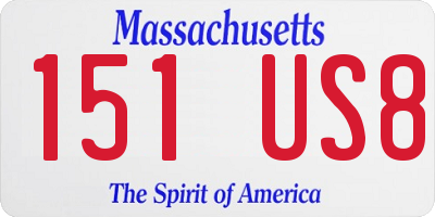 MA license plate 151US8