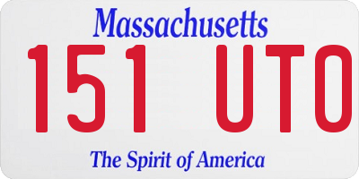 MA license plate 151UT0