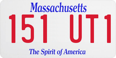 MA license plate 151UT1