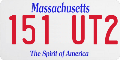 MA license plate 151UT2