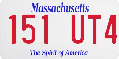 MA license plate 151UT4