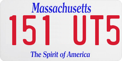 MA license plate 151UT5