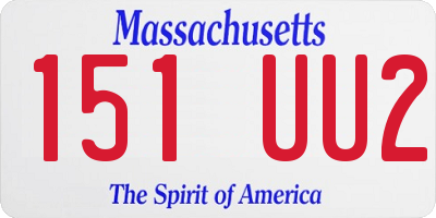 MA license plate 151UU2