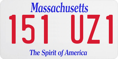 MA license plate 151UZ1