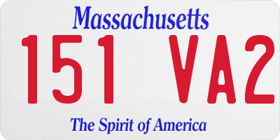 MA license plate 151VA2