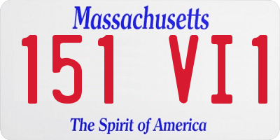 MA license plate 151VI1