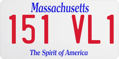 MA license plate 151VL1