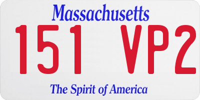 MA license plate 151VP2