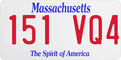 MA license plate 151VQ4