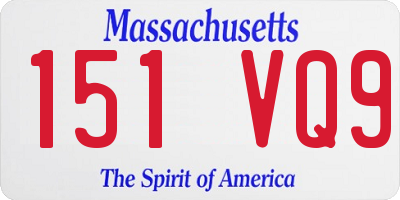 MA license plate 151VQ9