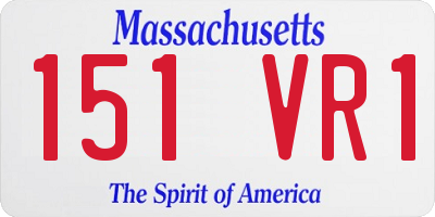 MA license plate 151VR1