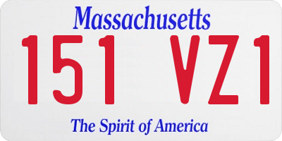 MA license plate 151VZ1
